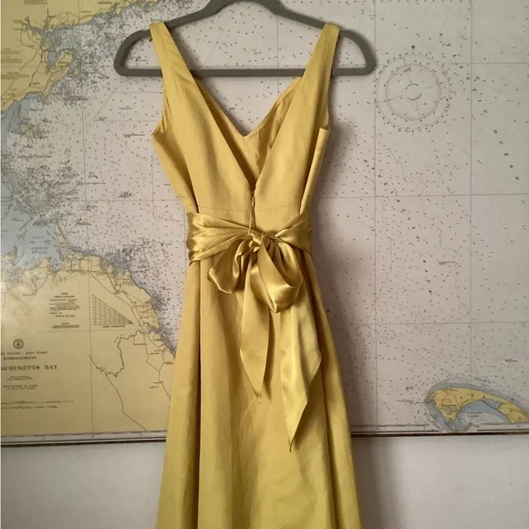 JCREW Canary Yellow A-Line Dress - Picture 4 of 16